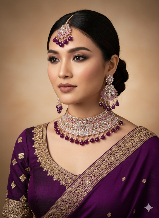 The Royal Amethyst & Diamond Choker Set