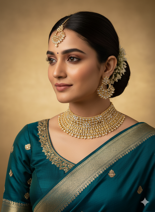 ✨ The Regal Golden Cascade Choker Set ✨