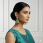 The Emerald Garden Temple Jhumka Earrings