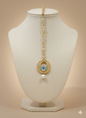 The Aquamarine Drop Maang Tikka with Pearls